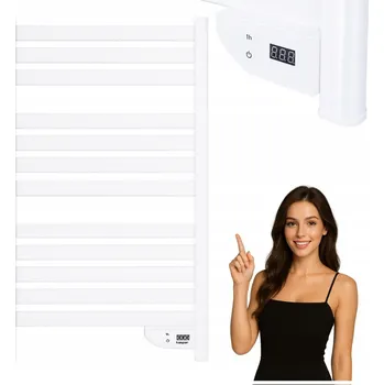 Radiátor Grzejnik łazienkowy elektryczny Kaspar 500 W 555 x 1025 mm bílý