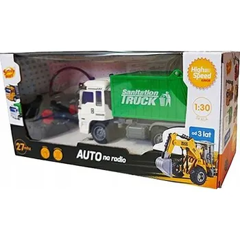 autíčko POPELÁŘSKÉ AUTO NA DÁLKOVÉ OVLÁDÁNÍ NÁKLADNÍ AUTO SVĚTLA 1:30