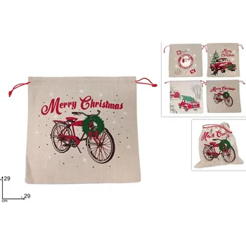 Dárková taška PROHOME - Taška vánoční 29x29cm Juta různé dekory