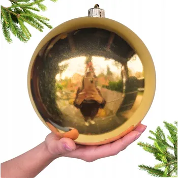 Vánoční dekorace Vánoční Baňky Vánoční Vánoční Koule Plastová Nerozbitná Zlatá Lesklá Vánoce 20 cm