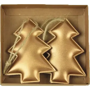 Vánoční dekorace Závěsná dekorace stromek GOLD, kov, zlatá