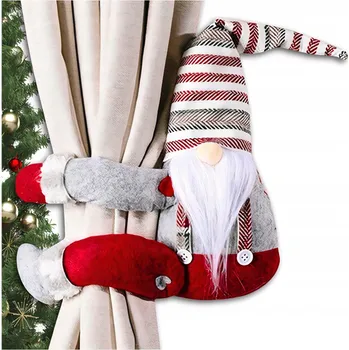 Vánoční dekorace VÁNOČNÍ TRPASLÍK NA ZÁCLONU, GNÓM TRPASLÍK Mikuláš , VÁNOČNÍ DEKORACE