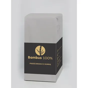 Prostěradlo Prostěradlo Bambusowe s gumou 120 x 60 cm šedé