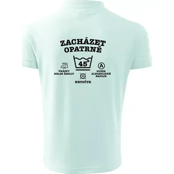 Pánská košile Zacházet opatrně 45 - Polokošile pánská Pique Polo 203 - 5XL ( Frost )