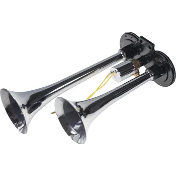 Houkačka 2-tónová fanfára 289mm, chromová, bez kompresoru