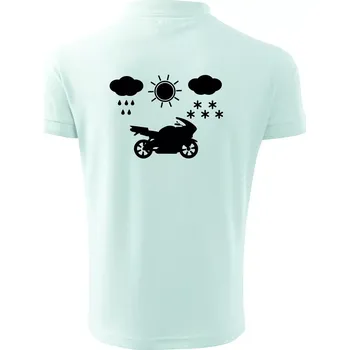 Pánská košile Motorkář za každého počasí - silnice - Polokošile pánská Pique Polo 203 - 3XL ( Frost )