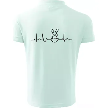 Pánská košile EKG Velikonoční zajíc - Polokošile pánská Pique Polo 203 - 4XL ( Frost )