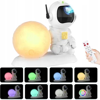 Projekční technika Astronaut PROJEKTOR NOČNÍ OBLOHY pro děti Noční Lampa Laserový Projektor Dálkové ovládání