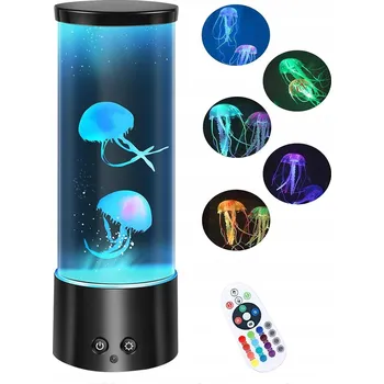 Lampička LÁVOVÁ LAMPA, MEDÚZOVÉ LAMPY, NOČNÍ LAMPA LED RGB DO AKVÁRIA PRO DĚTI USB