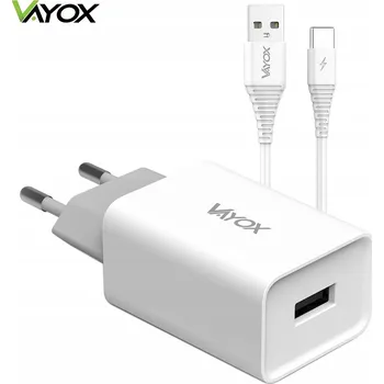 SÍŤOVÁ NABÍJEČKA S KABELEM MICRO USB B 5V 2.1A VAYOX
