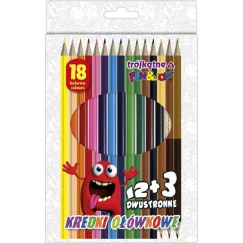 Pastelka Pastelky Fun&Joy 18 barev oboustranné trojhranné