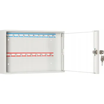 Skříňka na klíč Prosklená skříňka na 20 klíčů SK 20/s