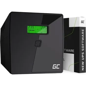 Záložní zdroj Green Cell Nepřerušitelný zdroj napájení UPS 1000VA 700W s LCD displejem Čistá sinusovka | VERZE EU | 2x Schuko 2x IEC zásuvky