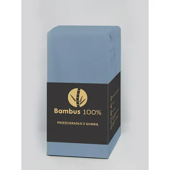 Prostěradlo Prostěradlo Bambusowe s gumou 120 x 60 cm modré