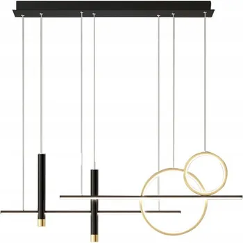 Forma 3 - LED závěsné svítidlo 90 cm, 30W, Zlatá + Černá