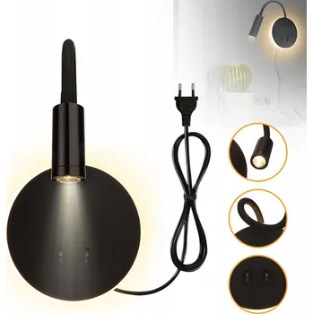 Lampička Noční Lampa, Lampička na Čtení LED, Lampička na Čtení Montovaná na Zeď
