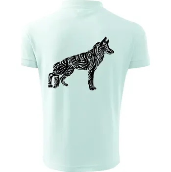 Pánská košile Německý ovčák - tattoo - Polokošile pánská Pique Polo 203 - L ( Frost )