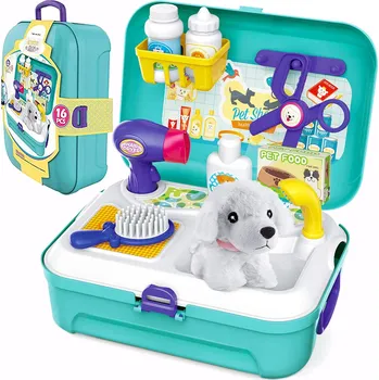 Obraz Kadeřnický Salon pro Psy v Kufříku BATOH Malý Veterinář pro Děti