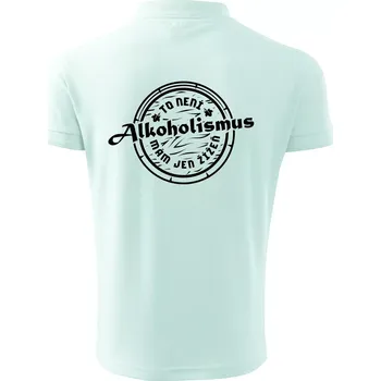 Pánská košile Alkoholismus víno - Polokošile pánská Pique Polo 203 - 5XL ( Frost )