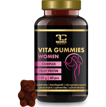 Nestandardní parfém VITA GUMMIES WOMAN | Multivitaminoví želé medvídci pro ženy | energie, imunita, pokožka & vlasy | tropická příchuť | 60 ks Dedra