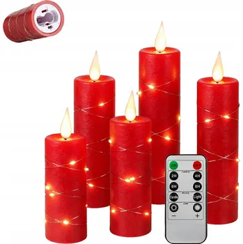 Svíčka 6 X LED SVÍČKA EFEKT PLAMENE VĚČNÁ SVÍČKA NÁPLŇ EKO SADA