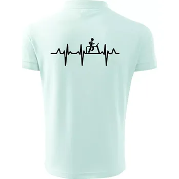 Pánská košile EKG běžecký pás - Polokošile pánská Pique Polo 203 - 4XL ( Frost )