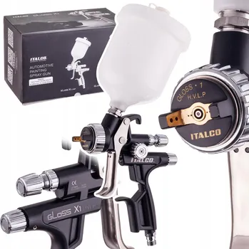 Stříkací pistole Lakýrnická pistole ITALCO GLOSS X1 HVLP tryska 1,6 mm NÁDRŽKA 600 ml PRO