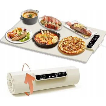 3 ÚROVNĚ TEPLOTY Elektrický ohřívací tác podnos na ohřev jídla 65x40 cm