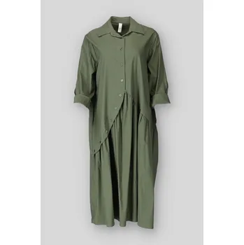 Dámské šaty Dlouhé šaty balónové SUN 8523 barva: zelená-khaki