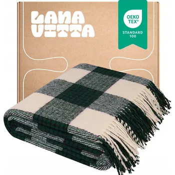 Prostěradlo Deka Lanavitta vlněná 140 cm x 200 cm zelená