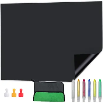 SAMOLEPICÍ ČERNÁ MAGNETICKÁ TABULE NA MAGNETY Z CEST 200*100CM