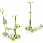 Tříkolová koloběžka pro děti 3v1 svítící ZELENÁ