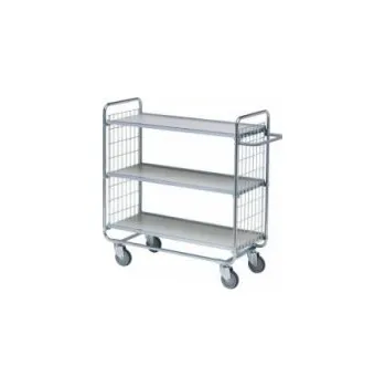 Policové vozíky Ergobjorn s madlem a mřížovými bočnicemi, do 200 kg, 3 police