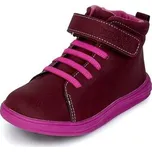 Dívčí celoroční barefoot boty Bugga KAMA Burgundy B00200-07 - 32