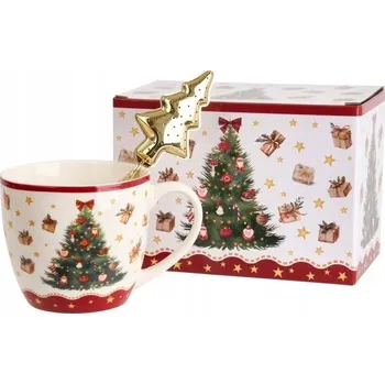 Hrnek Duo Vánoční stromek 3 porcelán 460 ml