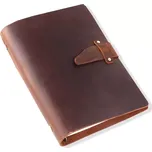 Luxusní kožený Zápisník - Diář A5 Vinage Hnědý - Typ Linkovaný
