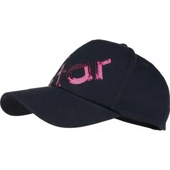 Čepice Dívčí čepice s kšiltem Lewro TANSY 4/7 Černá, Růžová