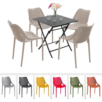 Zahradní sestava Zahradní sestava DUBLIN/LUXOR 1+4 (různé barvy) olivová