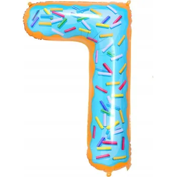 Balónek Fóliový balónek ČÍSLICE 7 Kobliha Velký 100 cm na Helium Narozeniny
