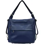 MAXFLY Kožená kabelka a batoh v jednom 6539 NAVY tmavě modrá