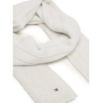 Šál Tommy Hilfiger Flag Fluffy AW0AW17787 Šedá OS