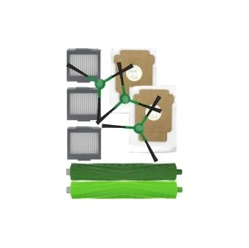 Sada příslušenství pro robotický vysavač Kartáče, HEPA filtry k vysavači IROBOT Roomba Max 705 Vac Plus sada a sáčky 10ks