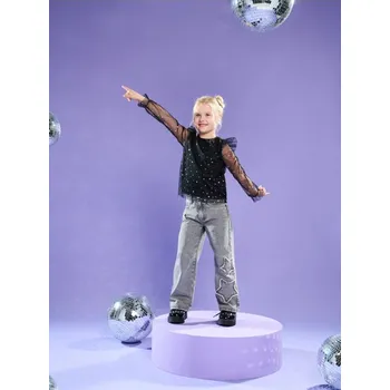 Dívčí tričko Sinsay - Halenka - černá - 687DY-99X - 687DY-99X-116