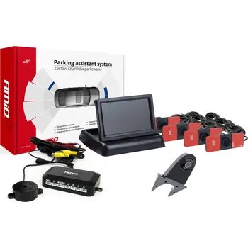 Povinná bezpečnostní výbava Parkovací asistent TFT02 4,3" s kamerou HD-502-IR 4 senzory černá vnitřní, , ,