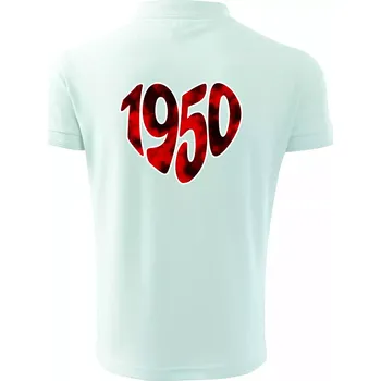 Pánská košile 1950 v srdci - Polokošile pánská Pique Polo 203 - 4XL ( Frost )