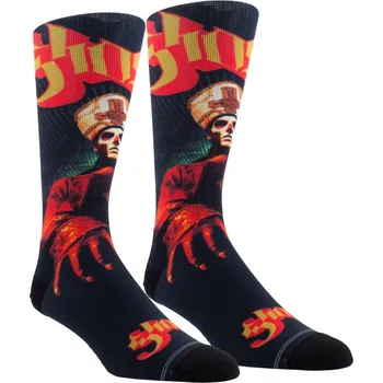 Pánské ponožky ponožky GHOST - PAPA EMERITUS - RED/GOLD - PERRI´S SOCKS - 40-46