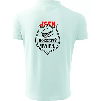 Pánská košile Hokejový táta - puk - Polokošile pánská Pique Polo 203 - 5XL ( Frost )
