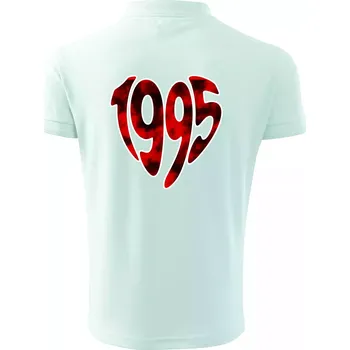 Pánská košile 1995 v srdci - Polokošile pánská Pique Polo 203 - 4XL ( Frost )