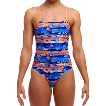 Dámské plavky Plavky FUNKITA Forever Fossil - Jednodílné, úzká ramínka, velikost 12 (UK34) M