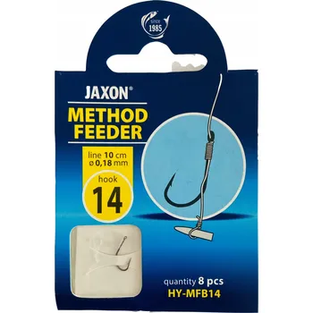 Rybářský háček Háčky na dno, s návazcem, s protihrotem Jaxon Method Feeder MFB 8 ks